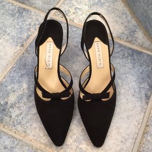 Anne Klein black slingback heels